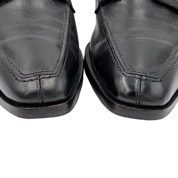 Mezlan Spain Men\'s 8M Black Calfskin Leather Dress Shoes Split-toe Derby Oxfords